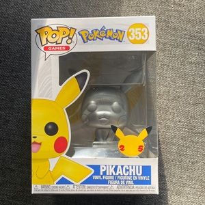 Pokémon Pikachu #353 Silver Metallic Pop Vinyl Figure